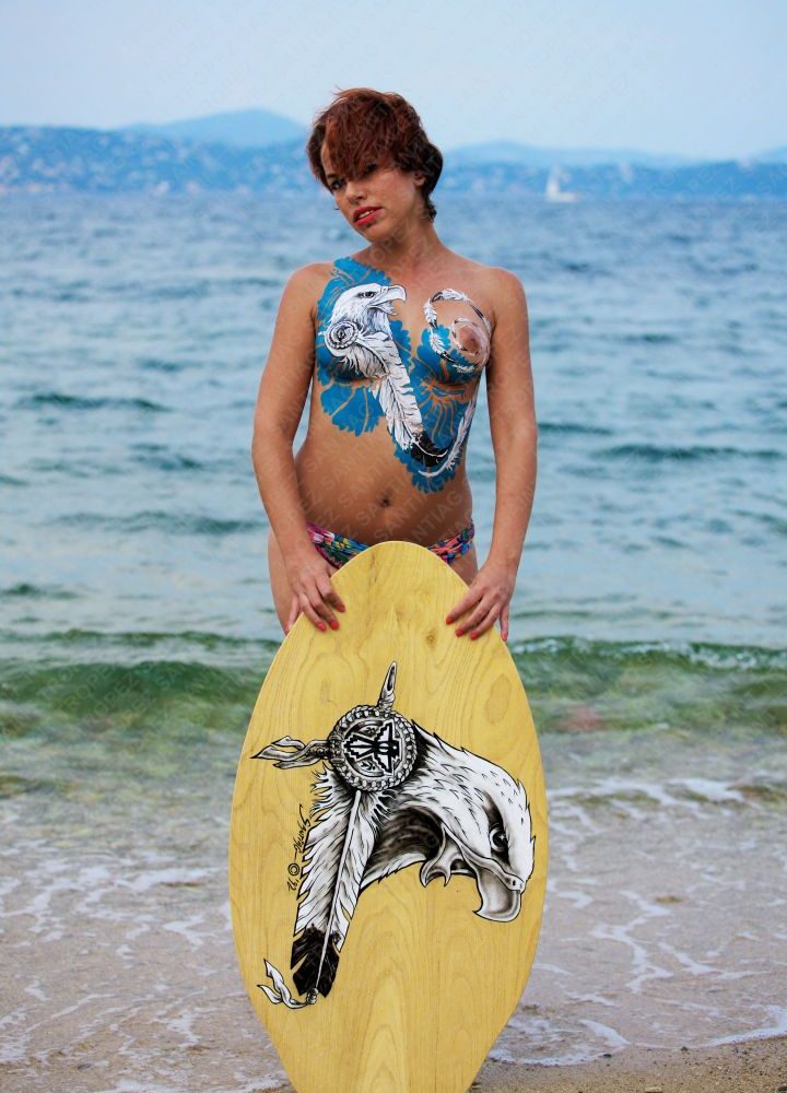 surf bodypaint planche de surf custom